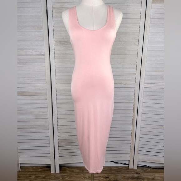 FASHION NOVA Sleeveless Bodycon Cutout Dress Light Pink-Medium - Picture 2 of 3